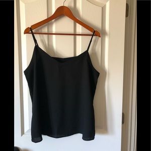 NWT Ann Taylor Factory Black Lined Dressy Camisole